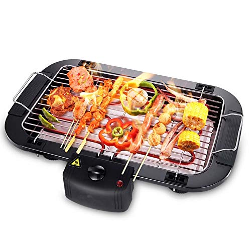 GLXQIJ Large Electric Grill Indoor Barbecue With Easy Cleanup Cooking Surface And Thermostat,2000W