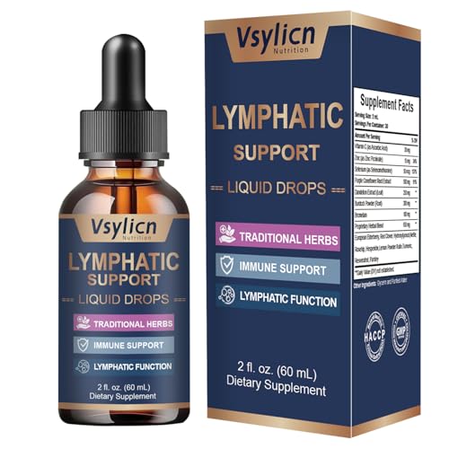 Lymphoria Lymphatic Drainage Drops Water Detox & Balance Support Liver Health with Dandelion Extract Zine Burdock Powder Reduce Swelling & Cleanse Lymph Lymphatic System to Promote Overall Health