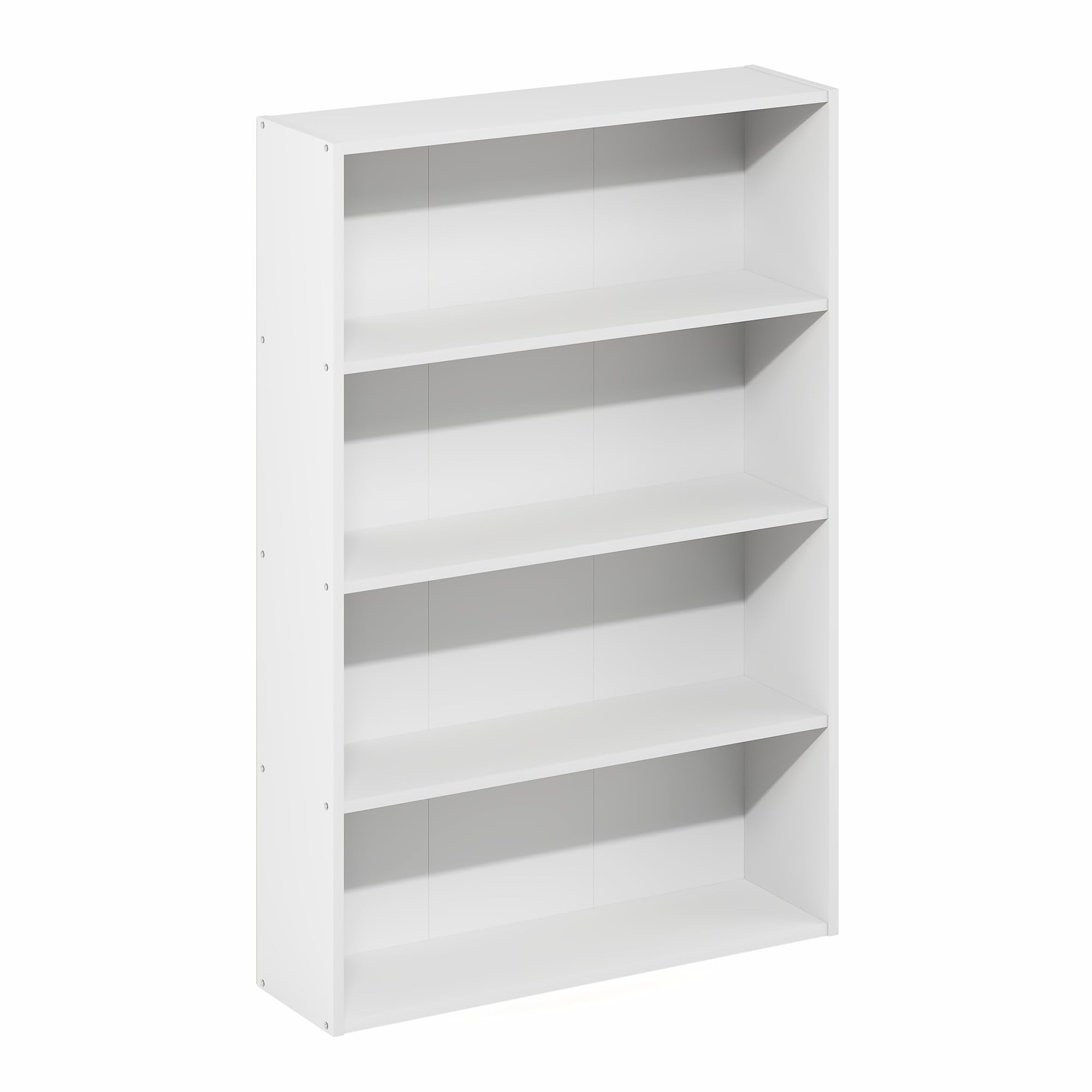 Furinno Basic Libreria a 4 Ripiani, Scaffale, Organizzatore, 6 x 24 x 35, Bianco