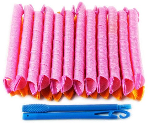 LOUISE MAELYS 24Pcs Hair Rollers Snail Rolls Magic Curler Tools Spiral Ringlets Styling DIY