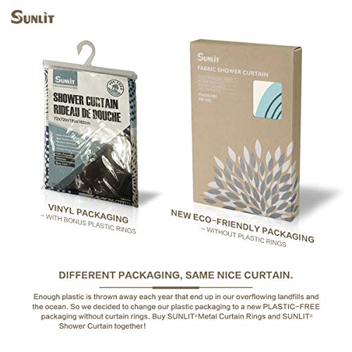 image for Sunlit Designer Shower Curtain,Popular Shower Curtain, Ombre Blue Fabr