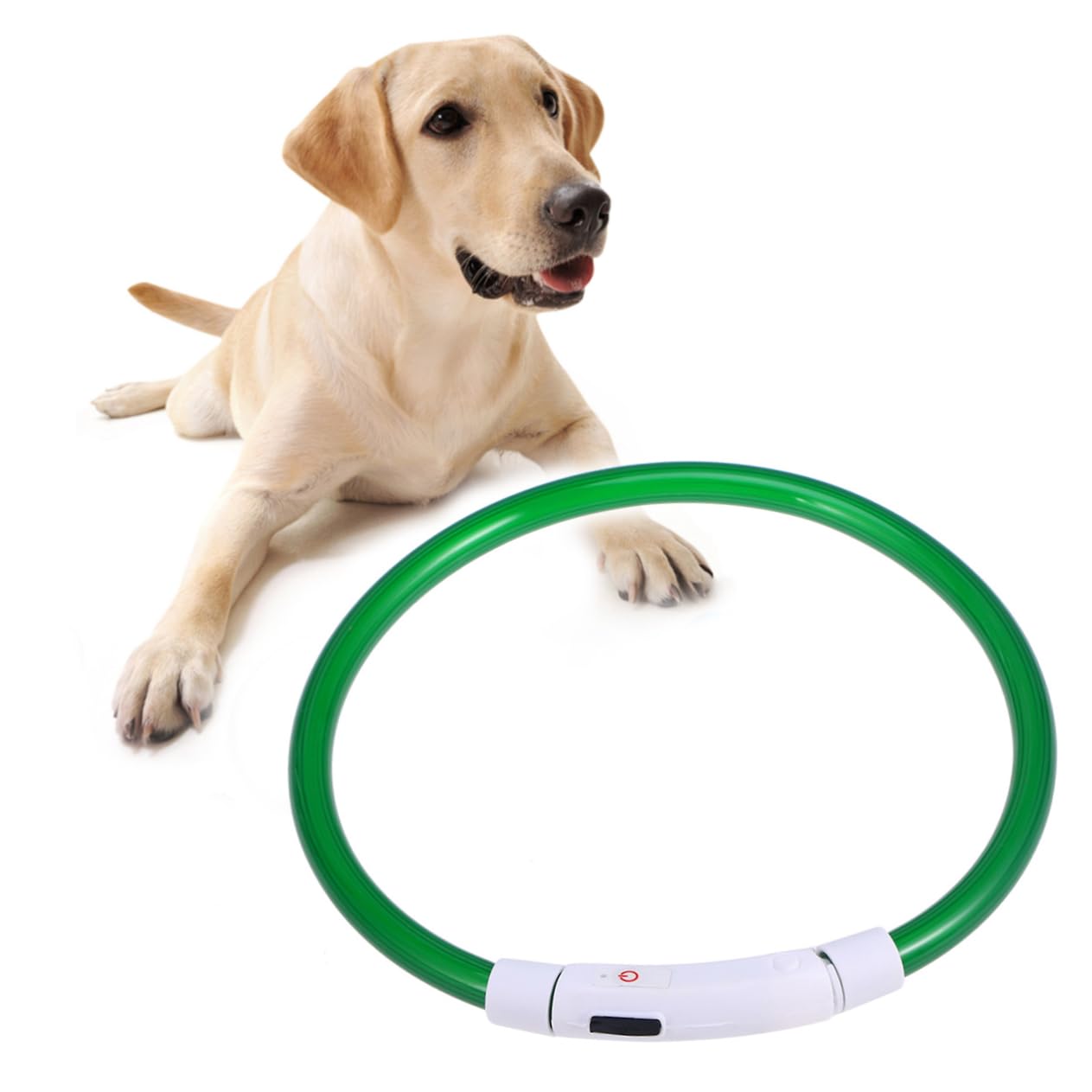 Housoutil 3pezzi Collare Led Ricaricabile Per Cani Con Luce Lampeggiante Usb Sicurezza Notturna Per Animali Domestici Modalità Di Illuminazione Verde Fluorescente
