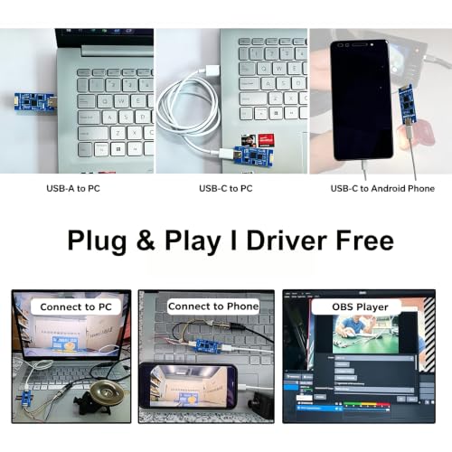 Image of CVBS AV to USB Grabber Video Capture 1080P Auto Pal NTSC YUY2 MJPG Format | 5V Power to Camera and Driver Free,UVC UAC standard.