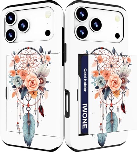 IWONE for iPhone 17 Pro Max & 18 Pro Max Case - White Dreamcatcher