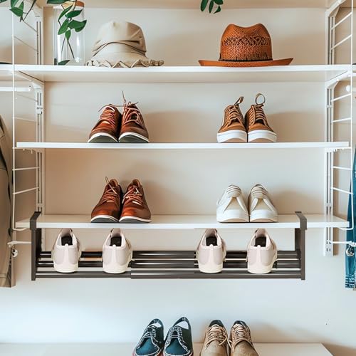Étagère à chaussures extensible pour placard et rangement d'entrée modulable - 7