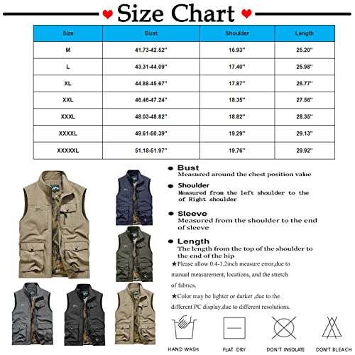 Generisch Weste Herren Outdoor Winter, Mit Taschen Ärmellose Anglerweste Leicht Atmungsaktiv Jacke Jagd Fotografie Camping Winter Multifunktionsweste Angeln Sommerweste Sport (5XL, Schwarz)