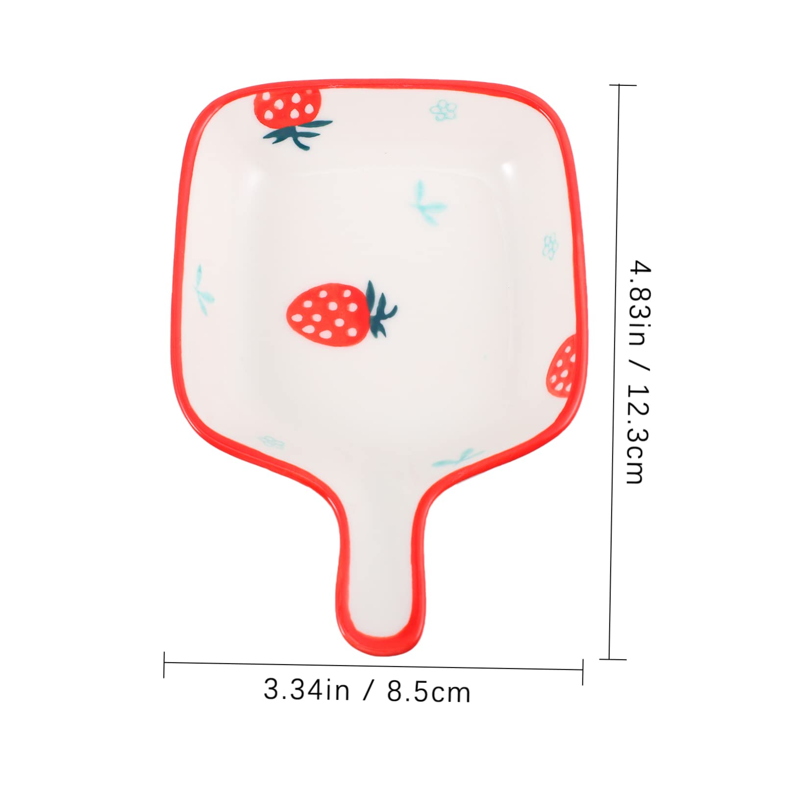 FUNOMOCYA Ceramic Condiment Dish Serving Bowl Snack Food Saucer Seasoning Dish Handle