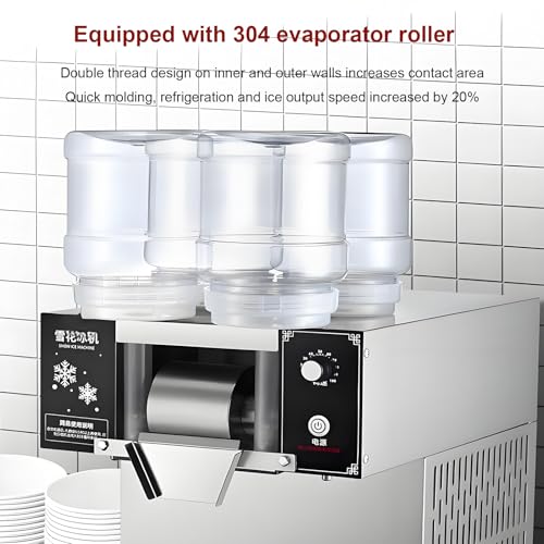 Máquina para hielo copo 4 barriles 1200W 220V miniatura 5