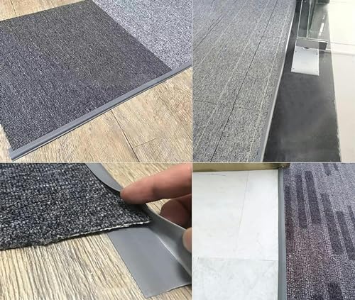 Tira antideslizante para bordes de alfombras que soluciona desniveles en puertas y umbrales 3