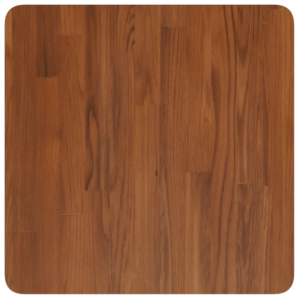 vidaXL Piano Tavolo Quadrato Marrone Scuro 50x50x2,5cm Rovere Trattato