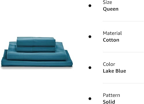 Miniatura 7 de MyPillow Giza Dreams - Sábanas Queen azul lago