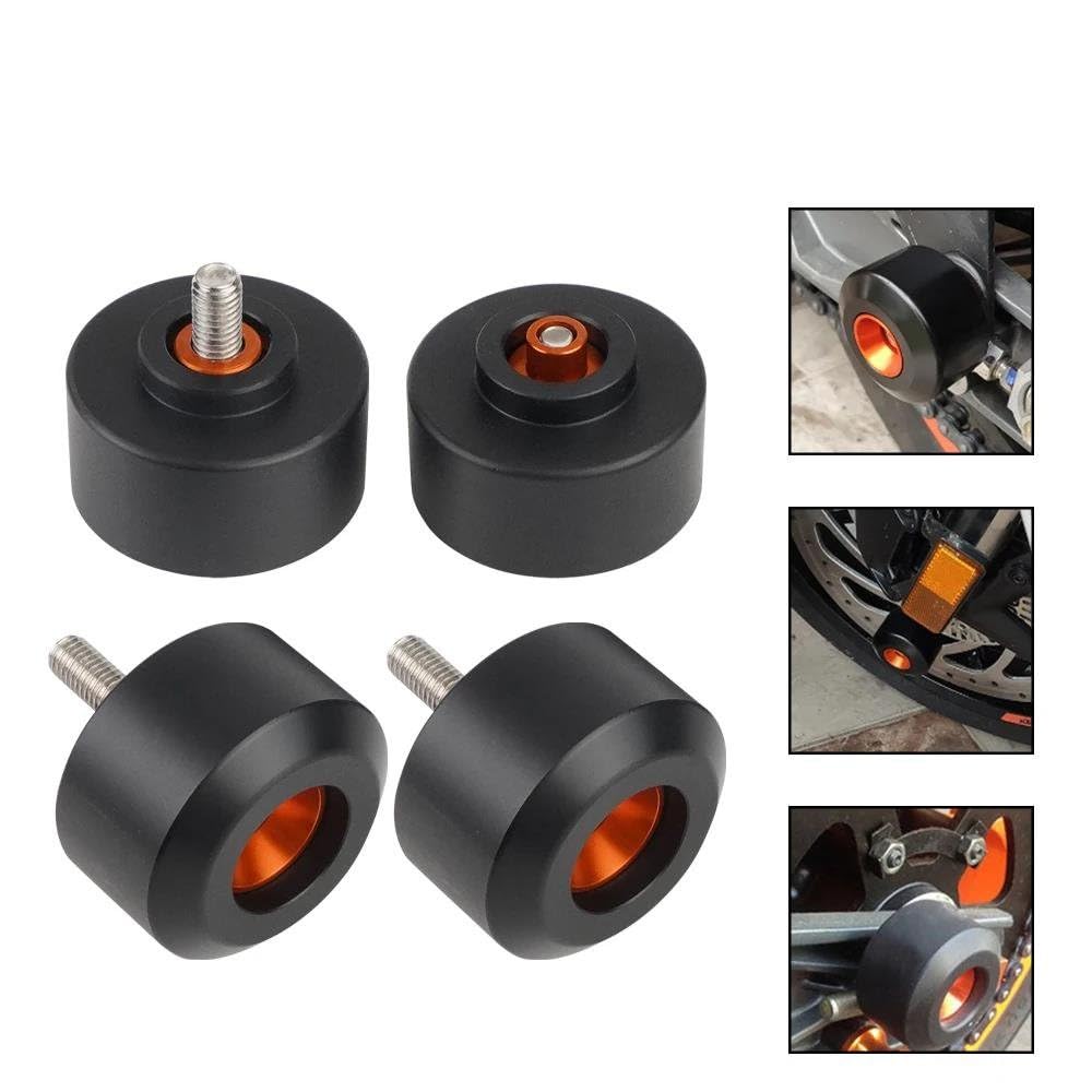 SKINII 4 Pezzi Forcella Anteriore E Posteriore Moto Ruota Paratelaio per 125 per 390 per 200 per Duke Collisione Baseball in Gomma Collisione Protezione Protezione Paraurti Copertura