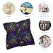 BSUYGET Colorful Neon Spider Web Halloween Fashion Silk Scarf Soft Lightweight Headscarf Hair Wrap for Women