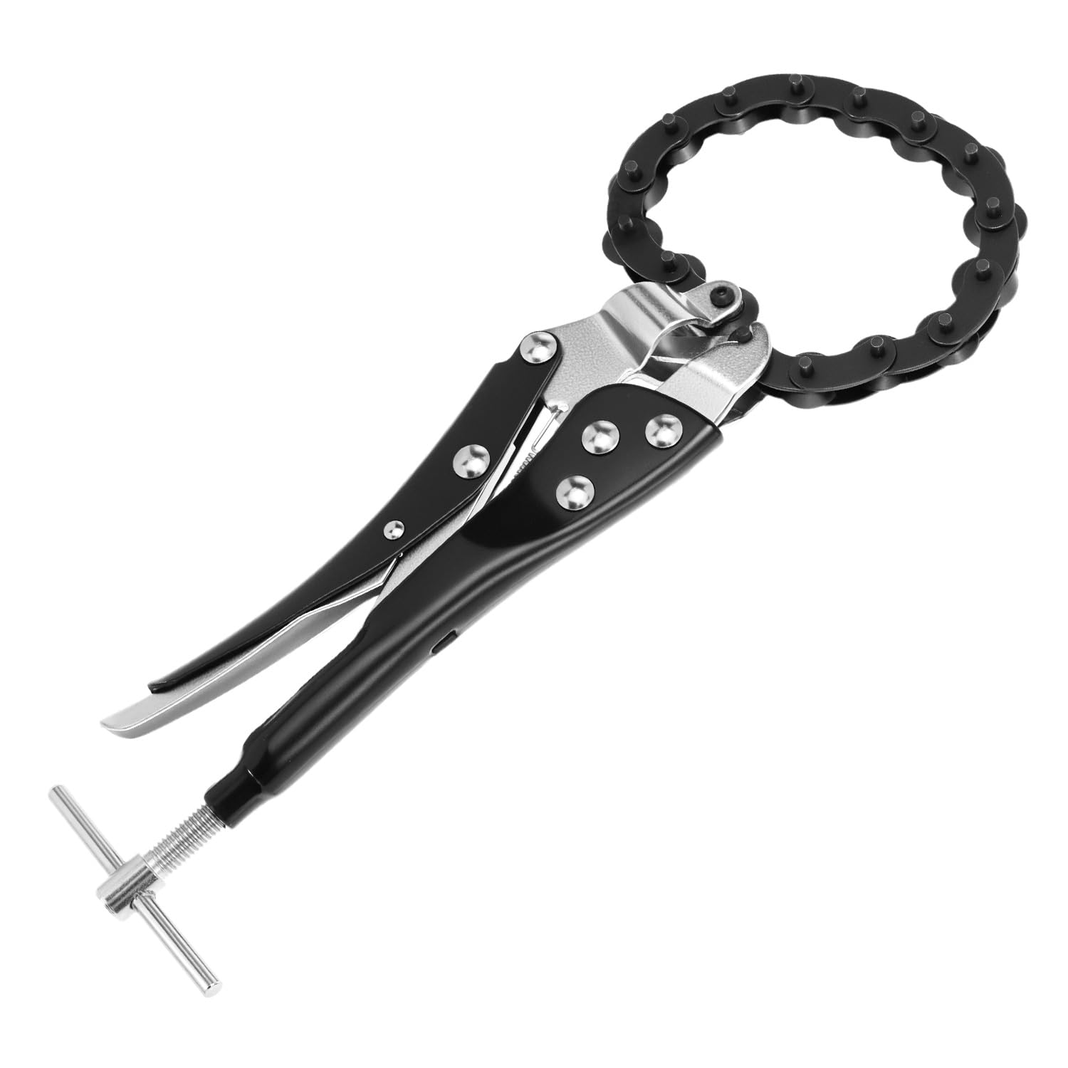QWORK® Obcinak do łańcucha wydechowego, obcinak do łańcucha, do cięcia rur wydechowych i wydechowych, do miedzi, PVC, aluminium