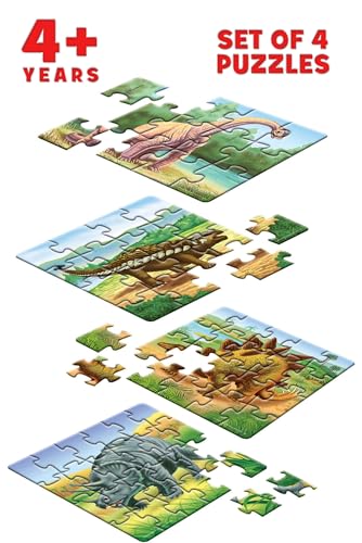 Image of Frank Dinosaurs Animal Kingdom - A Set of 4 Jigsaw Puzzle for Kids Above 4+ Years - Fun & Challenging Brain Booster Games - Educational Puzzle for Focus and Memory - 11602