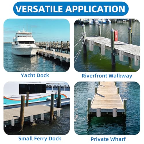 Image of Dock Fender Boat Dock Bumpers for Edge or Side,Marine Fender Bumper Guard,Vertical Protection,Soft Durable Construction,Includes Mounting Hardware,Gray