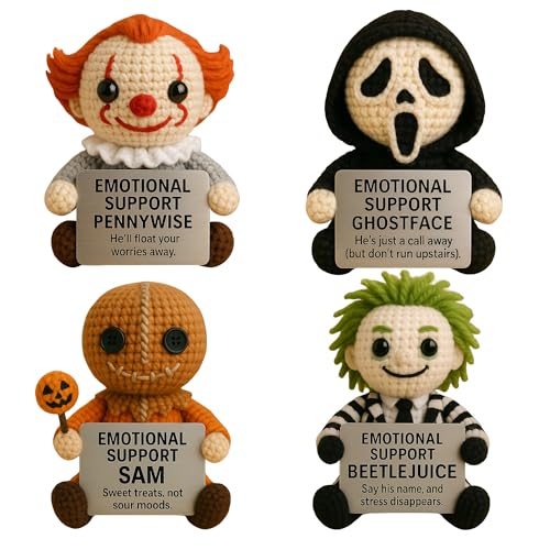 Muñecos de crochet personajes de horror hechos a mano miniatura 1