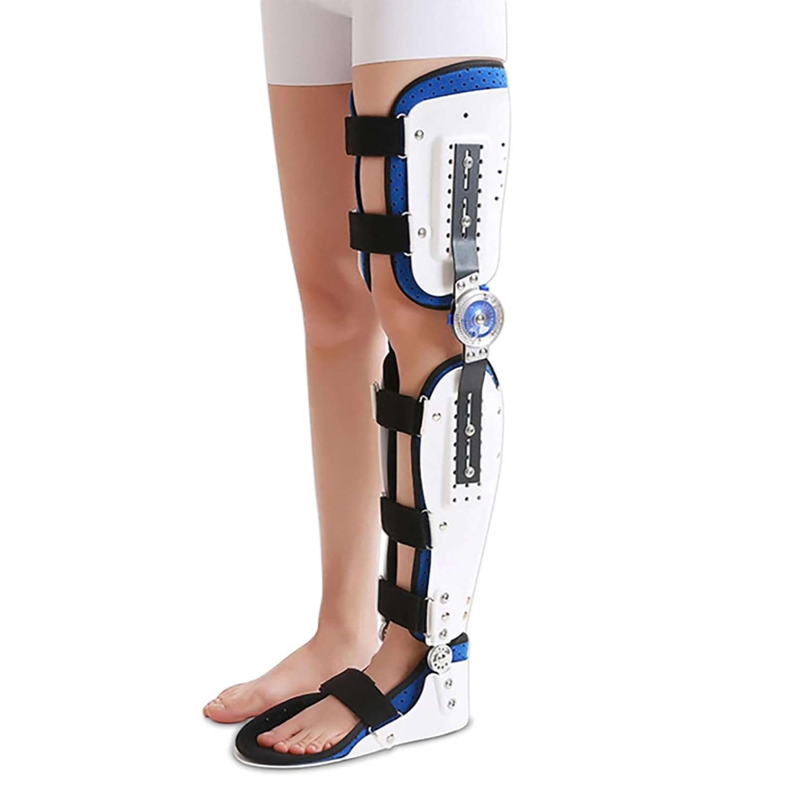 Tutore Immobilizzatore di Ginocchio Regolabile,Ginocchiera Ortopedica Incernierata,per Lesioni alla Gamba O al Ginocchio, Paralisi degli Arti Inferiori, Cammi