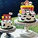 Wolpark 25 PCS Glitter Farm Animal Cake Topper Old Macdonald had a Farm Animal Cupcake Toppers for Farm Themed Birthday Baby Shower Children's Day Party Supplies Decorations