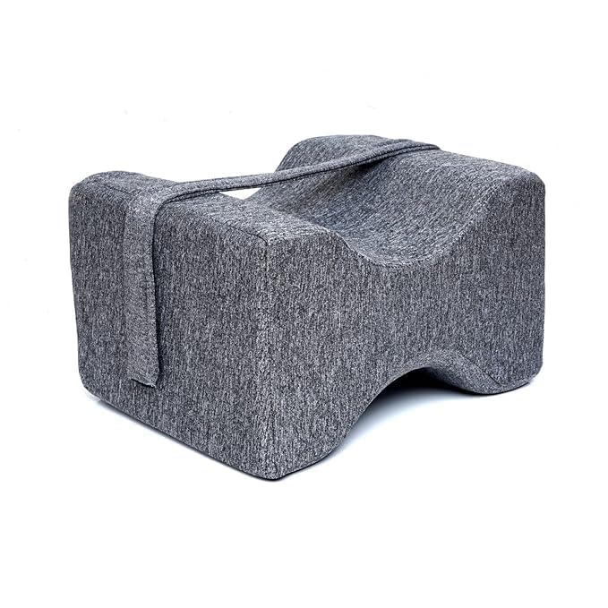 IDITRI EXPORT-Knee Pain Relief Knee Pillow-Knock Knee Corrector Leg Pillow for Sleeping-Side Sleeper Cushion-Sciatica Pain Relief-Hip Pain Support Pillow-Memory Foam Orthopedic Knee Pillow-Grey-image-8