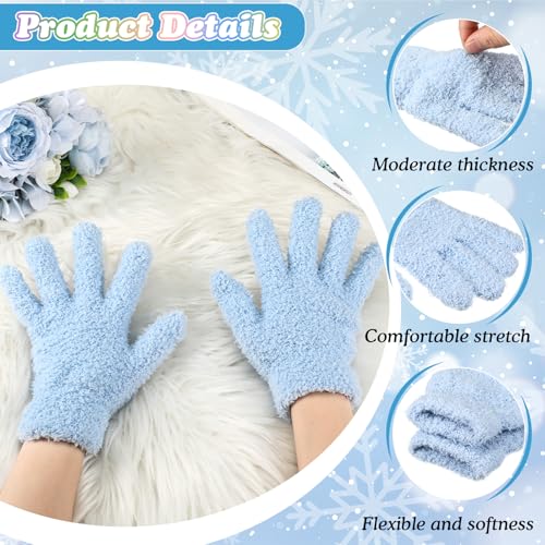 Foaincore 10 Pair Fuzzy Socks and Fuzzy Gloves Set Warm Plush Stocking Soft Gloves Home Sleeping Winter Slipper Socks2