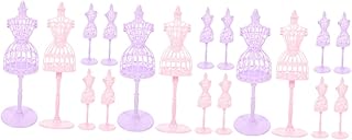 SEWACC Suporte De Exibição De Roupas De 18 Peças Suporte De Plástico Prateleira De Exibição Pequena Armações De Plástico Vestido De Boneca Manequim Suporte De Exibição De Boneca