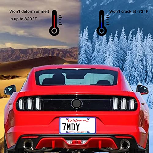 Iridescent License Plate Frame, 2 Pack Stainless Steel Mirror Polish Treatment, Universal Us Car License Plate Bracket Holder, 4 Holes Theft Design, Rustproof Weatherproof(With Mounting Fittings). #TOP5