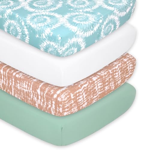 Peanutshell Crib Sheets Set, 4-Pack, 52x28, Neutral Colors