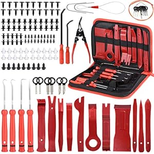 Ensemble de 139 outils de démontage de garnitures, de panneaux de portes de voiture Avec broches de retenue, ensemble à pince et extracteur d’attaches