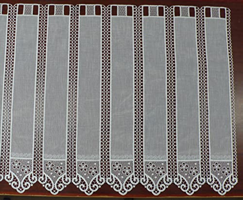 TEXTIL ITANA Visillo HOLANDES Cortina Cafe Guipure CADENETA Color Crudo Palas 10,5CM (62 CM X 10,5 CM)