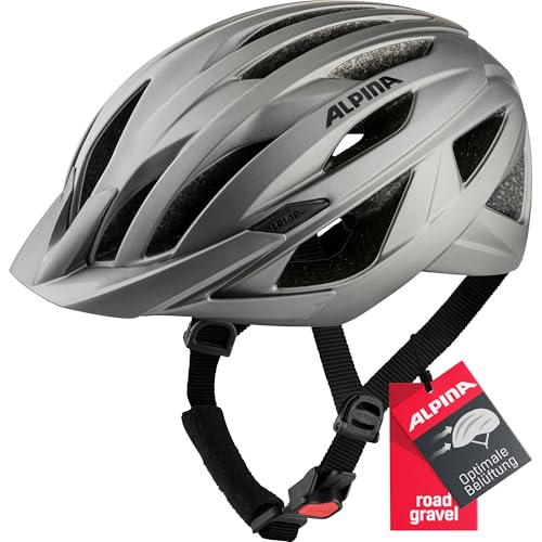 ALPINA Unisex - Erwachsene, PARANA Fahrradhelm, dark-silver matt, 55-59 cm