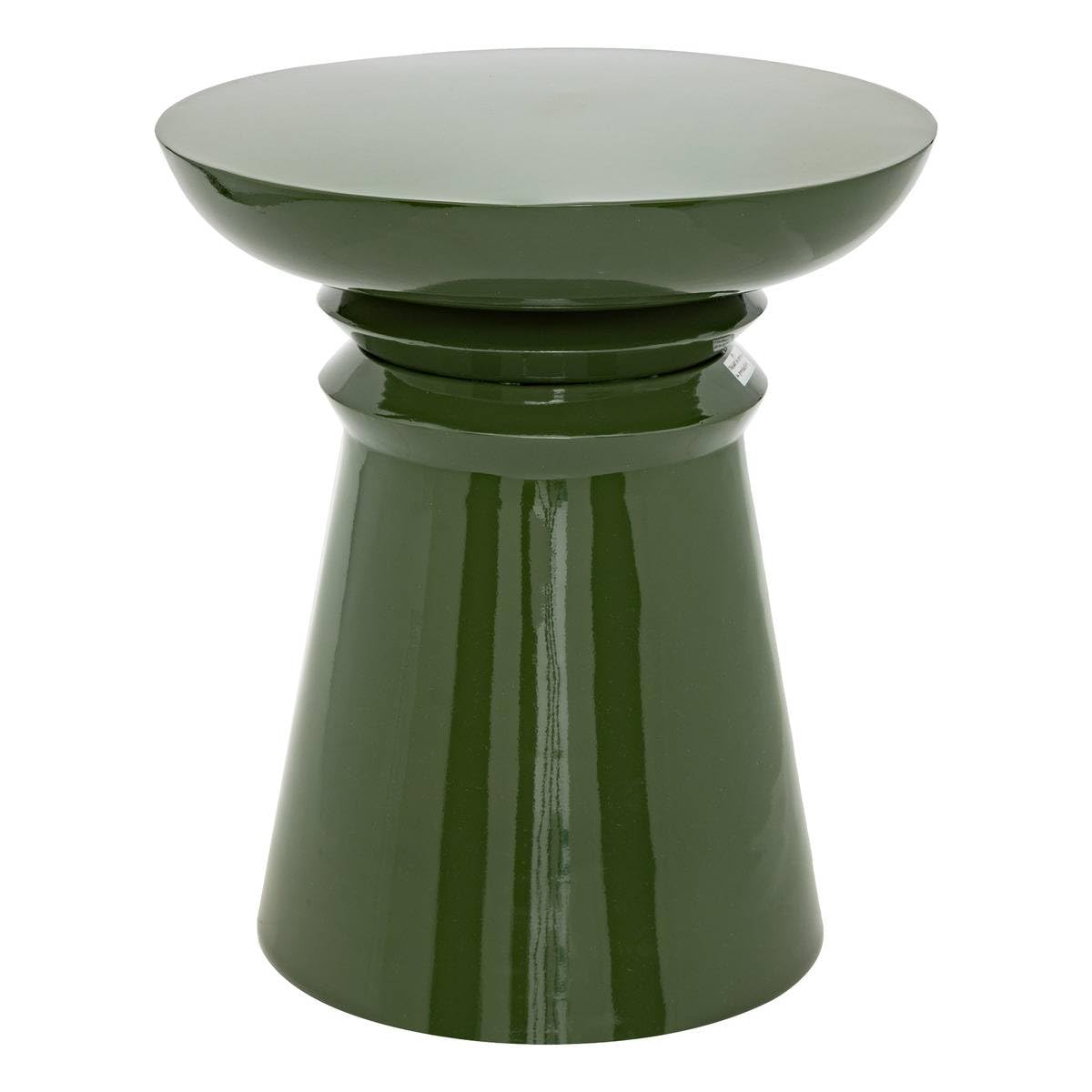 Atmosphera - Tavolino ausiliario Jaya Totem Metallo Verde D38 cm