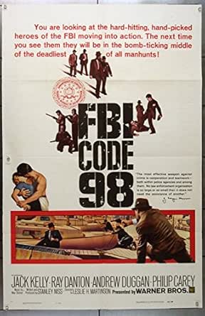 Fbi Code 98 (1964) Original One Sheet Poster (27x41) at Amazon's ...