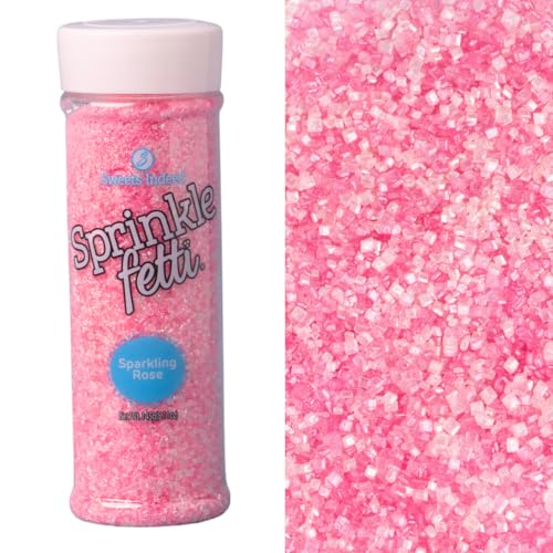 Image of Sweets Indeed Valentines Day Pink Sugar | Colored Sugar Crystals for Baking & Decorating, Cupcakes, Cookies, Cakes, Donuts & Desserts - Festive Valentine Baking Decorations | 5.11 oz