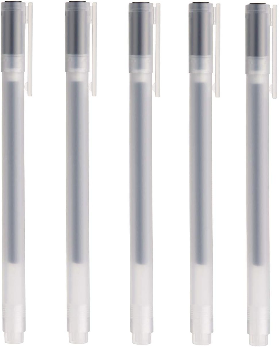MUJI 0.38mm Black Gel Ink Pen (Pack of 5) Amazon.co.uk Stationery