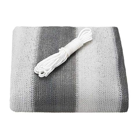 Grey & White Square Shade Net Sun-Proof Sunscreen Anti-UV Sunshade Outdoor Garden Shade Mesh Netting Cover Patio Awning Canopy Sun-Shade Net (Size : 0.5X3M(1.6 * 9.8ft)) Cover