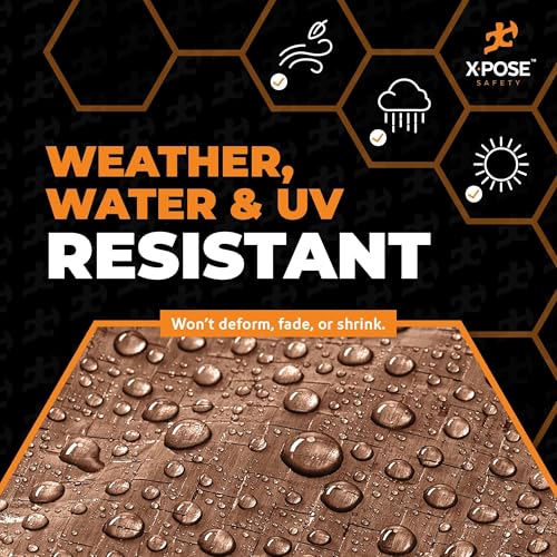Image of Multipurpose Protective Cover Brown Poly Tarp 30' x 50' - Bulk Full Pallet (54 Pack) Durable, Water Resistant, Weather Resistant - 5 Mil Thick Polyethylene - by Xpose Safety