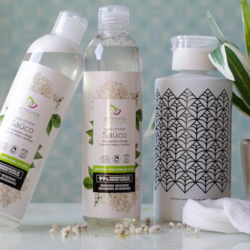 Armonía Cosmética Natural - Pack Agua micelar Saúco BIO 300ml + 300ml - Desmaquilla y limpia - Suaviza, Relaja y Tonifica - Vegano - imagen 2