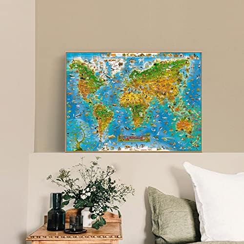 Miniatura 4 de Rompecabezas para adultos, 1000 piezas de animales del mundo, rompecabezas de 27.56 x 19.69 pulgadas para adultos y niños, juego educativo para