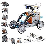 12 in 1 Solar Roboter Bausatz Set Kinder, STEM Spielzeug Konstruktion Bauset, DIY konstruktionsspielzeug Robot Wissenschaft Kits Geschenk Junge für Kinder über 8 Jahren