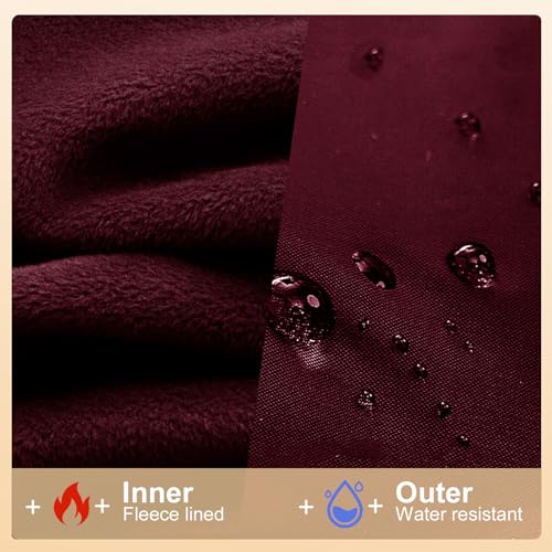 NexiEpoch Leggings femininas forradas de lã com bolsos - calças térmicas de inverno resistentes à ág