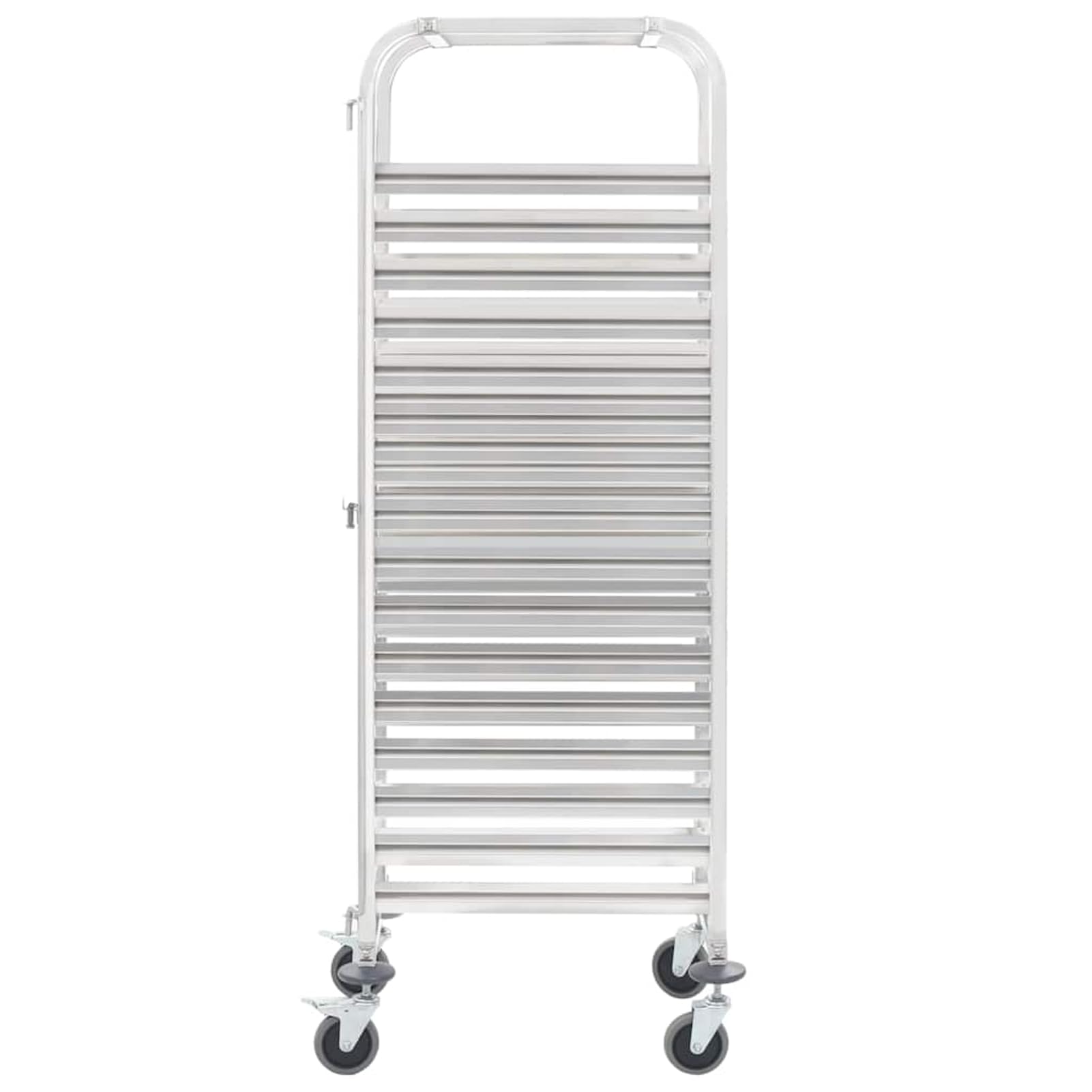 Edelstahl Tablettwagen mit 16 Einschüben, 38x55x163 cm, für Gastronomie und Küche 50920