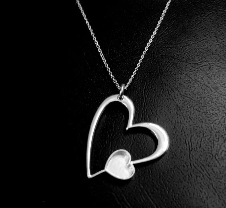 Miniatura 6 de Sterling Silver 925 Marked Heart Shape Pendant, 7MM Heart Bezel, Best For Resin, Milk, Memorial Keepsake Jewelry, Gift For Her, Heart Locket
