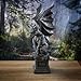 Pacific Giftware Gothic Perched Gargoyle Statue Medieval-Style Figurine Dark Gray Mythical Winged Creature Sculpture Polyresin Home Decor Patio Entryway Display 17.32