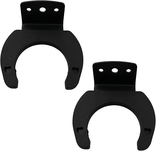 LQ Industrial Soporte de gancho para micrófono, 2 unidades, negro, inalámbrico, soporte de gancho para micrófono, clip de pared, soportes de