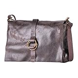 Maße: 26 x 9 x 16 cm. BORDERLINE - Clutch aus echtem Leder - TOSCA (Dunkelbraun)