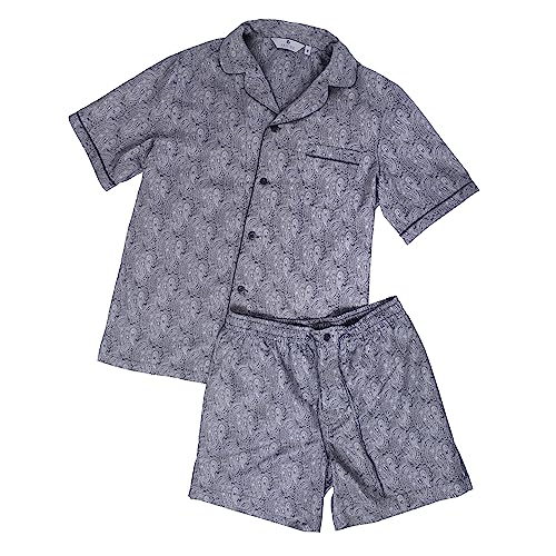 Pyjamas pour hommes Revise RE-950 respirant en pur coton à manches courtes