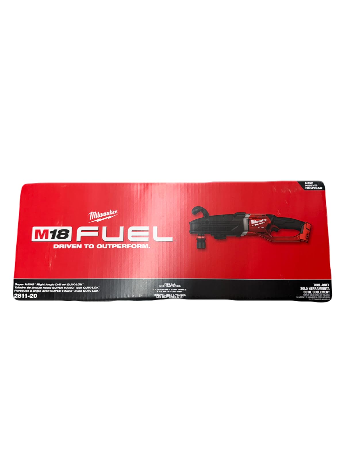 2811-20 M18 FUEL 18-Volt Brushless Cordless GEN 2 SUPER HAWG 7/16 in. Right Angle Drill (Tool-Only)