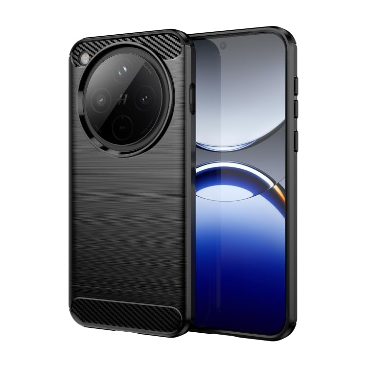 Image of NPRC Hybrid Ultra Slim Protective Case TPU Non-Slip Carbon Fiber Texture Shockproof Case Cover for Oppo FIND X8 PRO - Black