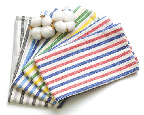 Simurq Geschirrtücher Baumwolle 100% | 4er Set | 45x70cm mit 2 Aufhänger |Küchentücher Geschirrhandtücher Baumwolle Putzlappen Küchenhandtücher Geschirrtuch Küchentuch Baumwolltücher Trockentücher Cover